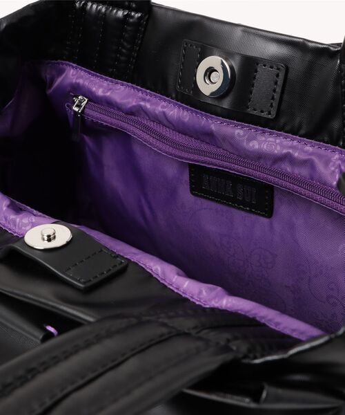 ○7063 ANNA SUI アナスイ トートバッグ 2way パープル×黒 アナスイ ANNA SUI ワンダー 2wayトートバッグ （パープル