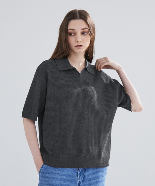 LUENNA ポロシャツ Skipper Knit Polo Shirt / スキッパー ニット