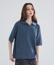 ポロシャツ 「LUENNA」 Skipper Knit Polo Shirt / スキッパー ニットポロシャツ メンズ レディース｜ZOZOTOWN Yahoo!店