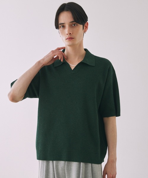 LUENNA ポロシャツ Skipper Knit Polo Shirt / スキッパー ニット
