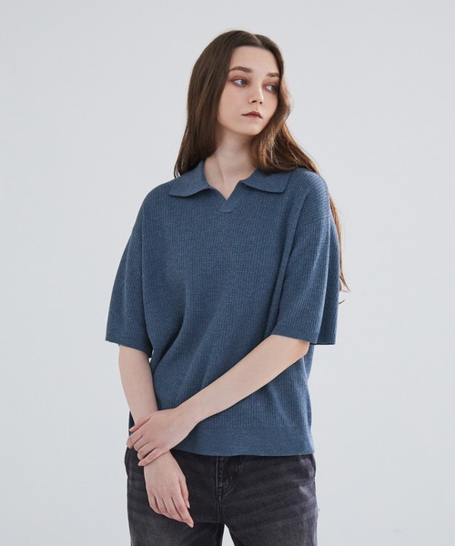 luudan knit polo ルーダン　ニットポロシャツ luudan knit polo ルーダン ニットポロシャツ - メルカリ