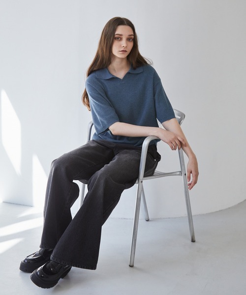 LUENNA ポロシャツ Skipper Knit Polo Shirt / スキッパー ニット