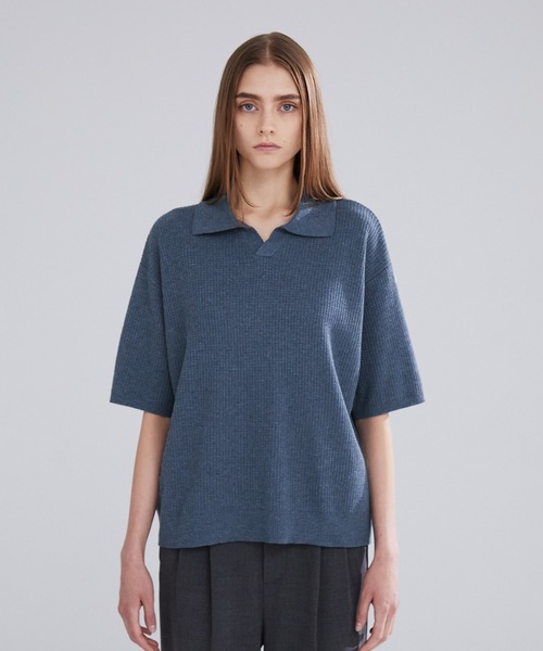 LUENNA ポロシャツ Skipper Knit Polo Shirt / スキッパー ニット