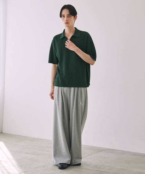 LOEWE コットンシルク スキッパーニットポロシャツ M LUENNA】 Skipper Knit Polo Shirt / スキッパー ニットポロシャツ