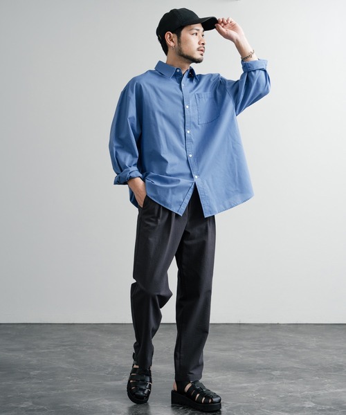 Rocky Monroe パンツ シアサッカーツータックイージーテーパード