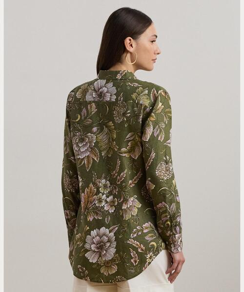 ブラウス シャツ リラックス フィット フローラル リネン シャツ レディース LAUREN RALPH ブラウス シャツ リラックス フィット フローラル