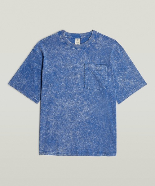 G-STAR RAW tシャツ ACID WASH BOXY T-SHIRT/ヴィンテージ加工ボクシー 