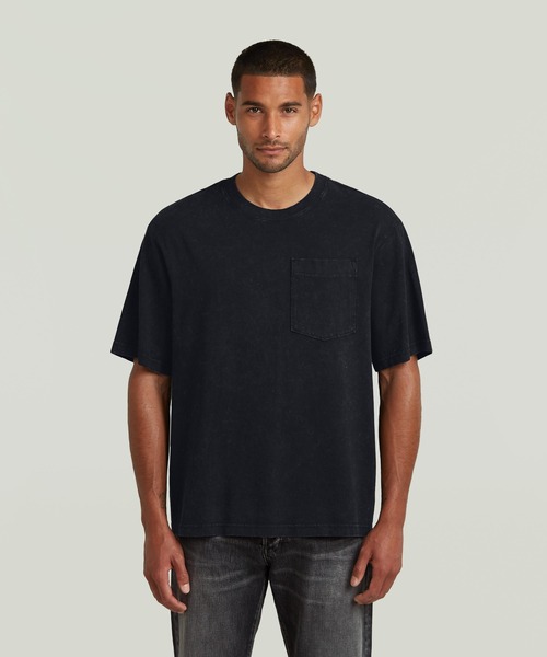 G-STAR RAW tシャツ ACID WASH BOXY T-SHIRT/ヴィンテージ加工