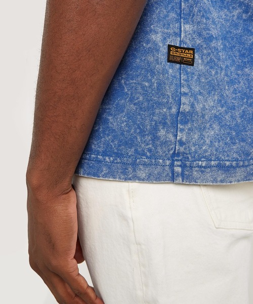 G-STAR RAW tシャツ ACID WASH BOXY T-SHIRT/ヴィンテージ加工ボクシー
