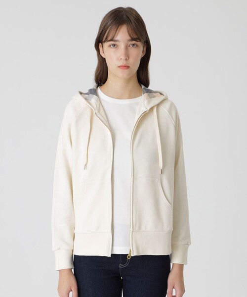 美品 blue label crestbridge パーカー 38 グレー コンパクトジップパーカー（カットソー）｜BLUE LABEL
