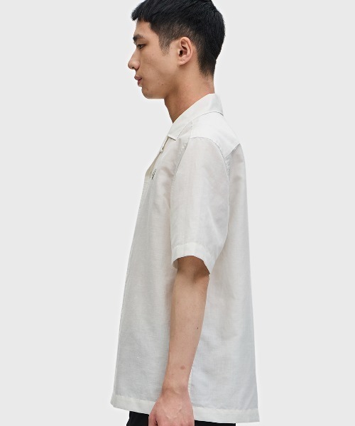 FRED PERRY シャツ Linen Blend Revere Collar Shirt／リネン