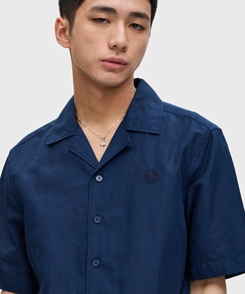 人気　FRED PERRY　フレッドペリー　オープンカラーシャツ　開襟　L 楽天市場】フレッドペリー FRED PERRY ライトウェイト