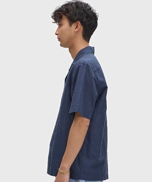 FRED PERRYフレッドペリー 開襟 オープンカラーシャツ 半袖 FRED PERRY（フレッドペリー） シャツ 半袖 Linen Blend Revere Collar