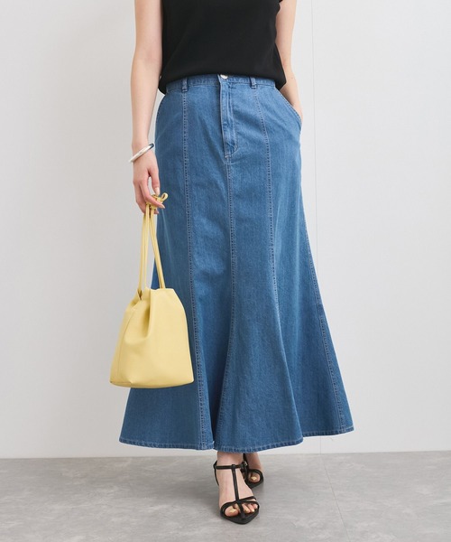 VIS（ビス） デニムスカート ライトデニムマーメイドスカート