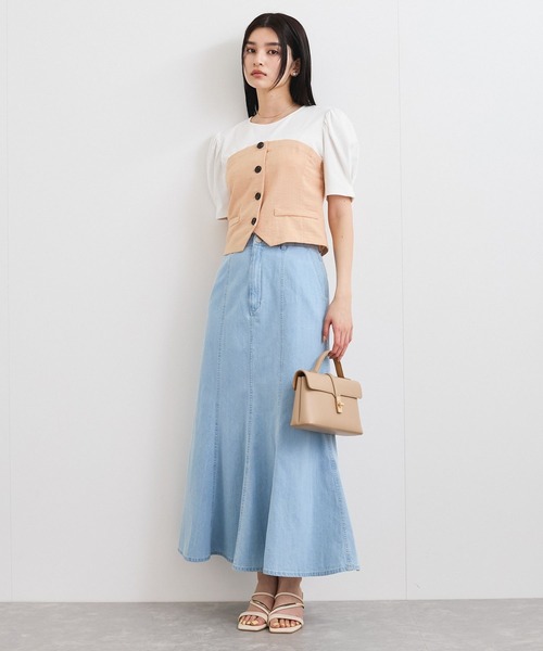 VIS（ビス） デニムスカート ライトデニムマーメイドスカート