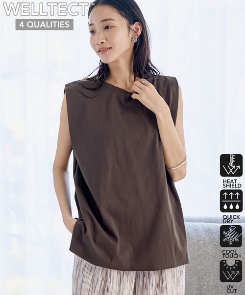 tシャツ ウェーブロゴプリントタックスリーブTシャツ レディース タックスリーブロゴTEE（Tシャツ/カットソー）｜DouDou