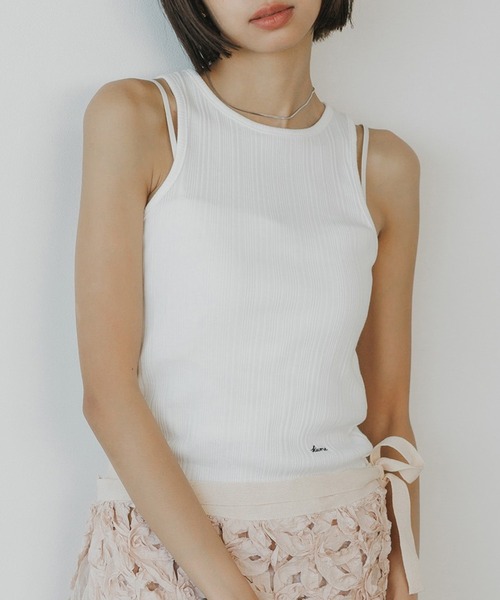 タンクトップ ノースリーブ KUME/クメ Basic Tank Top タンクトップ レディース