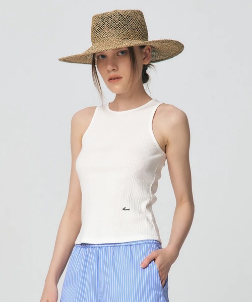 KUME ノースリーブ ベスト ホワイト KUME タンクトップ ノースリーブ KUME/クメ Basic Tank Top タンク