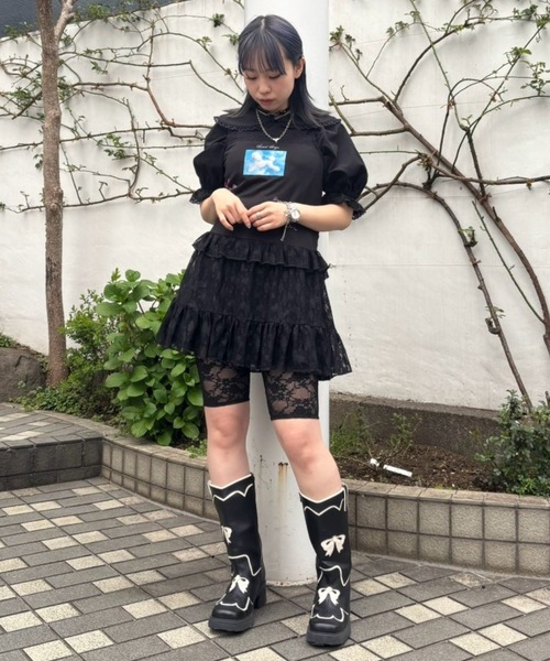 Candy Stripper ブラックセーラー襟チュニック Candy Stripper tシャツ SAILOR COLLAR トップス レディース