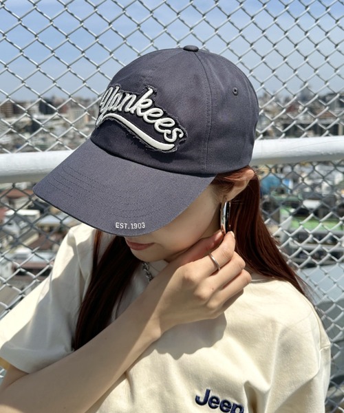 【日本未発売⭐︎韓国限定】 MLB KOREA/キャップ 帽子　ダークグレー MLB キャップ 帽子 「日本未発売/WEB限定」MLB Korea(エム