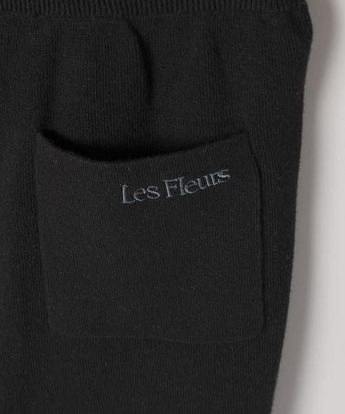 JEANASIS パンツ 「Les Fleurs」アソートニットストレートパンツ
