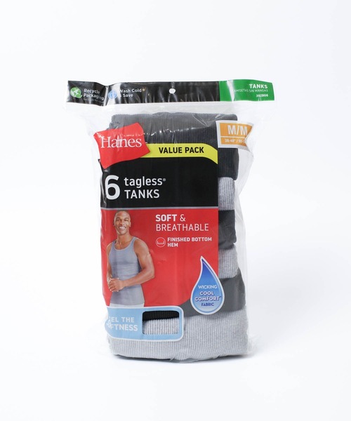 ファブリックミックスタンクトップ Hanes（ヘインズ） タンクトップ メンズ : ZOZOTOWN Yahoo!店 - 通販