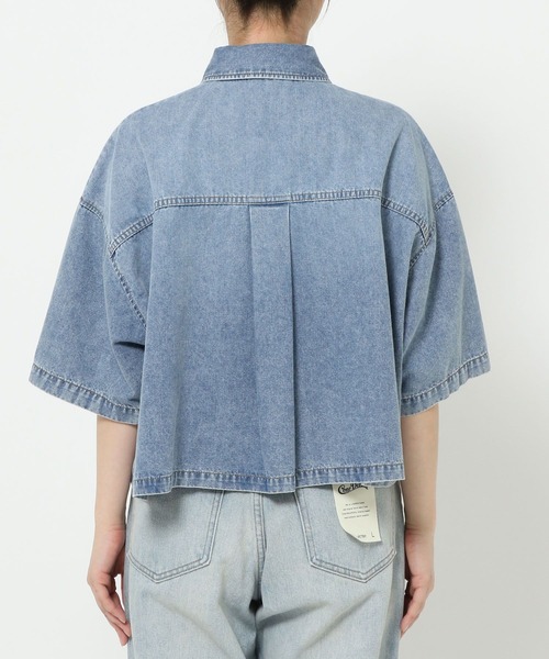 LOWRYS FARM ブラウス シャツ デニムショートシャツSS 490262