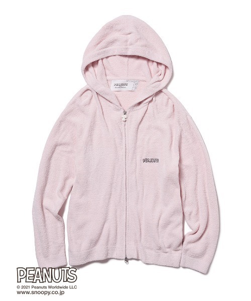 PEANUTS コラボ GELATO PIQUE カーディガン gelato pique × PEANUTS SNOOPY×BEAR Jacquard shawl cardigan