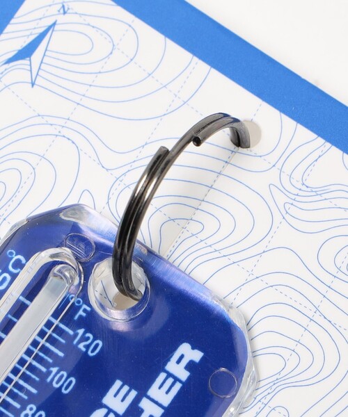 ナイスウェザー温度計キーリングホワイト NICE WEATHER 「NICE WEATHER」COMPASS＆THERMOMETER キーリング