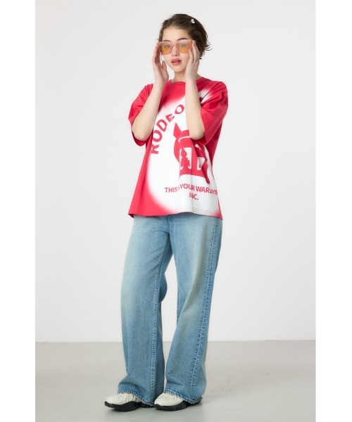 RODEO CROWNS WIDE BOWL tシャツ クラウン ハーフトーン Tシャツ