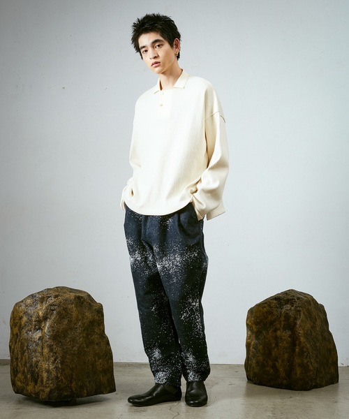 THE RERACS 24SS ロングスリーブポロシャツ Dulcamara（ドゥルカマラ） ポロシャツ HARINUKI RIB ロングスリーブ
