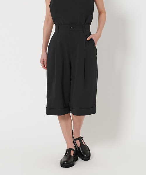 マルゥ　ユナイテッドアローズ　タック　ショートパンツ　ブラック MARW UNITED ARROWS パンツ 「MARW ARROWS」タック ショート