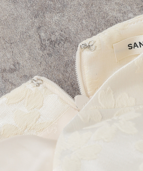 【関税込み】Sandy Liang グレー Fille ミディアムワンピース Gray Fille Midi Dress by Sandy Liang on Sale