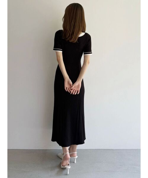 MERCURYDUO（マーキュリーデュオ） ワンピース バイカラーニット