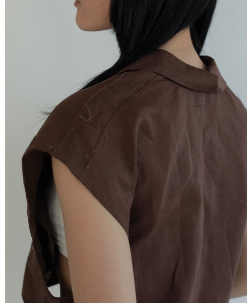 anuke（アンヌーク） ブラウス シャツ Opencollar Linen Shirts