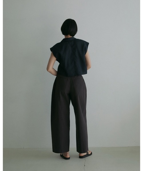 anuke（アンヌーク） ブラウス シャツ Opencollar Linen Shirts