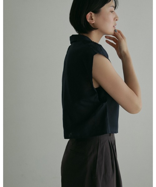 anuke（アンヌーク） ブラウス シャツ Opencollar Linen Shirts