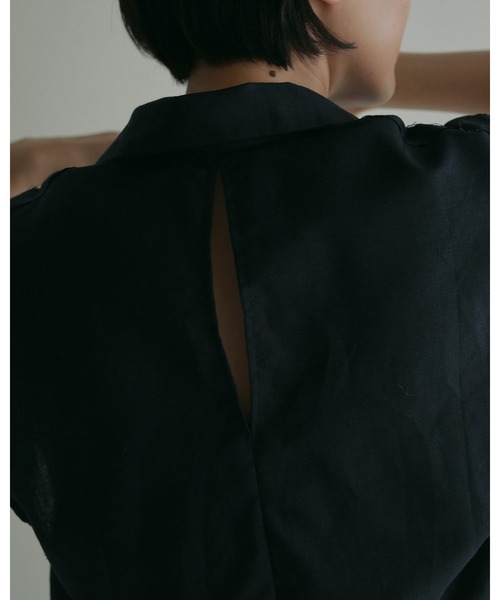 anuke（アンヌーク） ブラウス シャツ Opencollar Linen Shirts