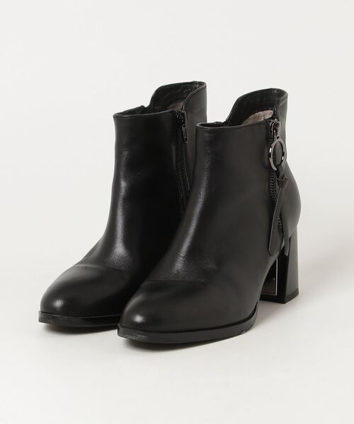 STACCATO スタッカート　スエードショートブーツ　ブーティー　24㎝　黒 STACCATO スタッカート スエードショートブーツ ブーティー 24㎝ 黒