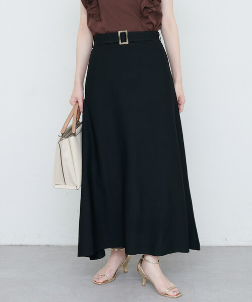 natural couture スカート セットアップ対応 べっこうベルト付き natural couture スカート セットアップ対応 べっこうベルト付き