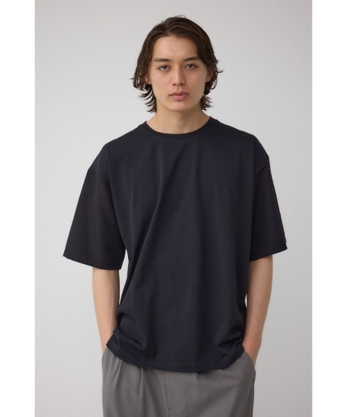 定価4.2万 タグ付き 45R 歳時記ウール縮絨かさねTシャツ 異素材レイヤード 定価4.2万 タグ付き 45R 歳時記ウール縮絨かさねTシャツ 異素材