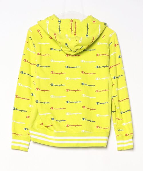 「Champion」 プルオーバーパーカー MEDIUM グリーン レディース_画像2