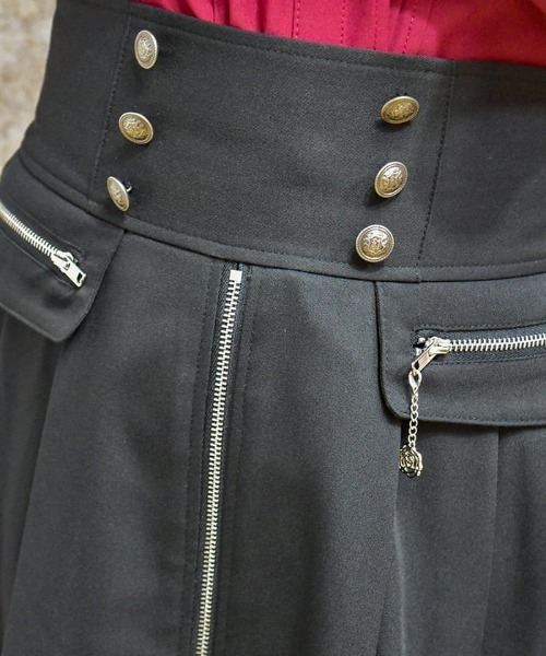 axes femme トップス　スカート　セット ポケット付フロントジップスカート | outlet | axes femme