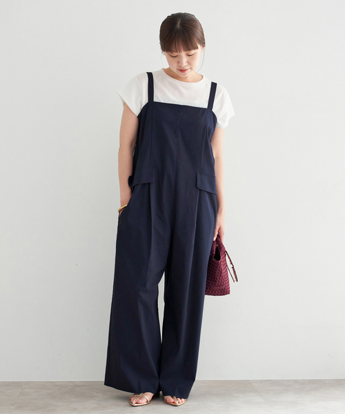 23SS IENA maisonコンパクトツイルサロペット 36 黒 レディース 23SS IENA maisonコンパクトツイルサロペット 36 黒 レディース