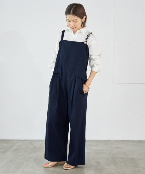 IENA サロペット オーバーオール ツイルサロペット レディース