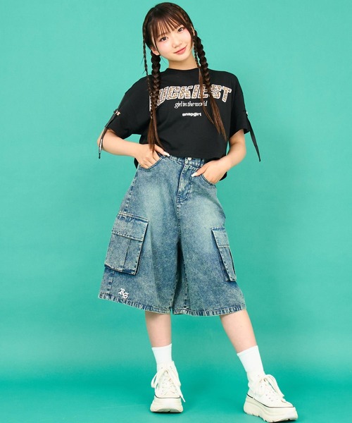 ANAP GiRL（アナップガール） パンツ ANAPR+S カーゴデニムハーフ