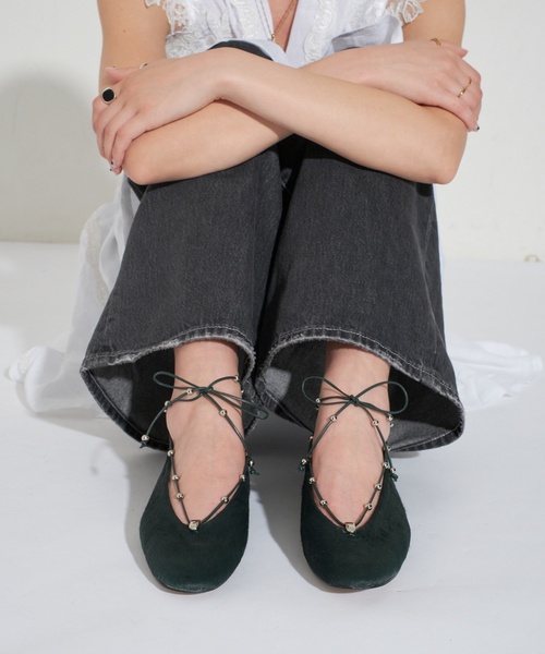 ルタロン（LE TALON）/GRISEレザーメタルボールツキバレリーナ Le Talon GRISE（ル タロン グリーズ） シューズ GRISEレザーメタル