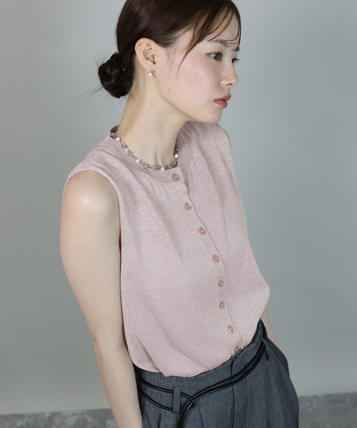 J by blue ベスト ジレ ラメニットベスト レディース : ZOZOTOWN