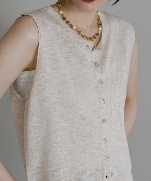 J by blue ベスト ジレ ラメニットベスト レディース : ZOZOTOWN