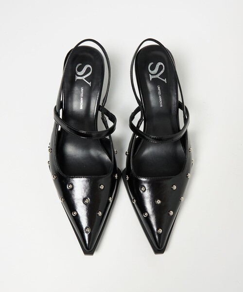 SY UNITED ARROWS パンプス 「SY」 ポインテッドベルトウェッジ